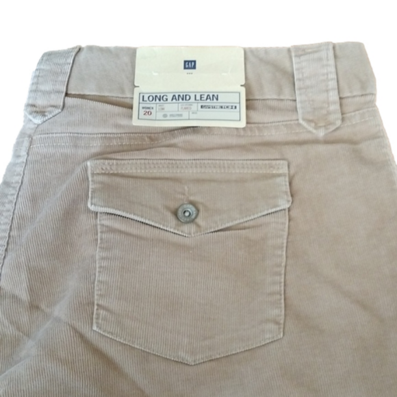 Gap Long & Lean Corduroy Flare Pants Jeans, Tan, Size 20 - Picture 3 of 10